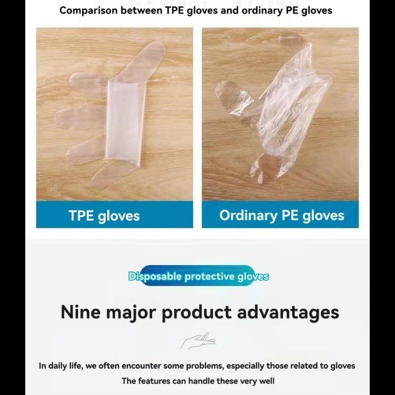 Latex Disposable Glove - A20F-Rękawice plastikowe jednorazowe-odporne na poślizg, przezroczyste,