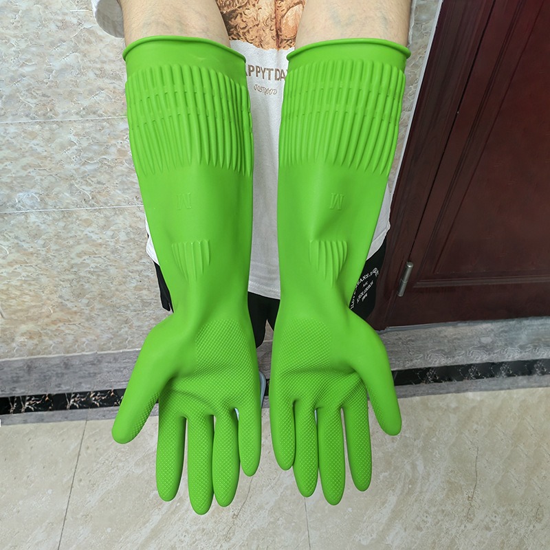 Dish Glove Rubber - 1 para, wydłużone rękawice silikonowe do