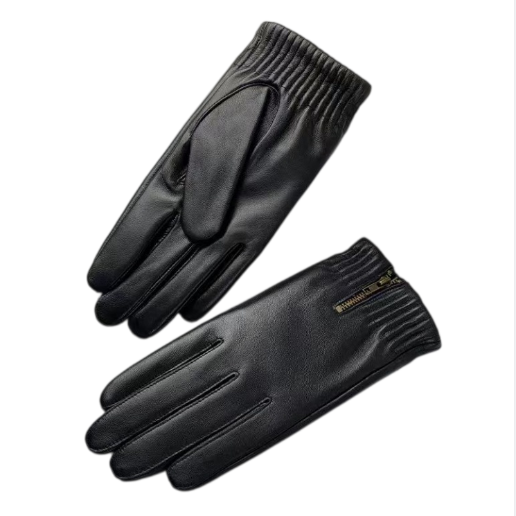 Leather Driving Glove - Zimowe, ciepłe, grube rękawice w stylu