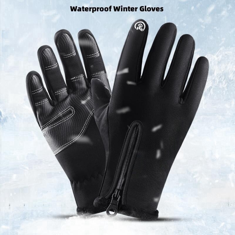 Leather Driving Glove - Zimowe ciepłe rękawiczki Mężczyźni Kobiety Ekran