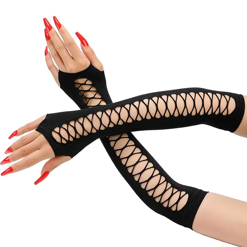Długie, koronkowe rękawiczki d – Fingerless Glove Knit recenzja i cena
