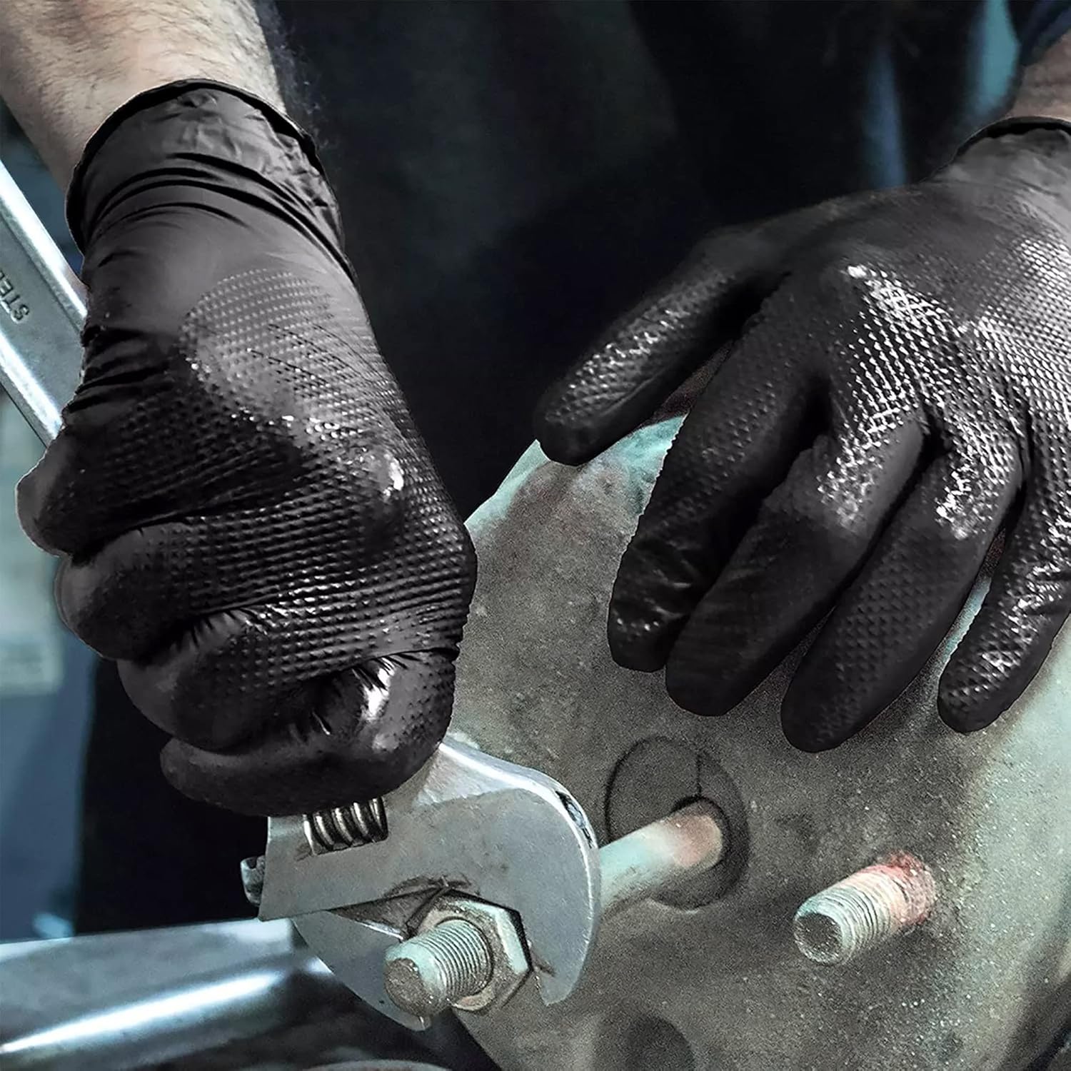 Czarne rękawice nitrylowe Jedn – Nitrile Mechanic Glove recenzja i cena