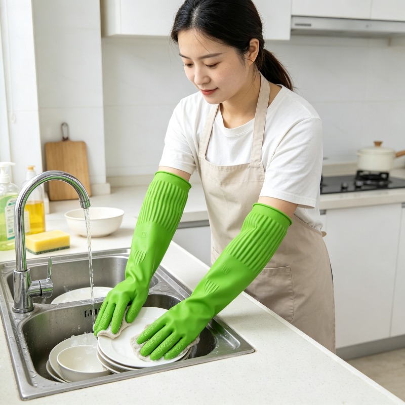 1 para, wydłużone rękawice sil – Dish Glove Rubber recenzja i cena