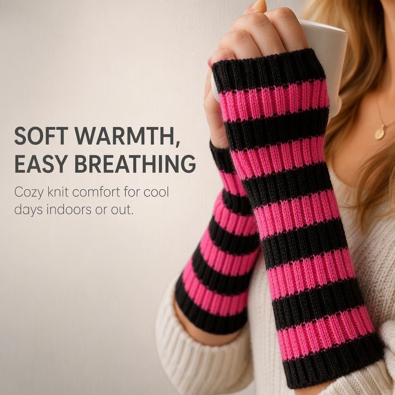 Damskie rękawiczki z dzianiny  – Fingerless Glove Knit recenzja i cena